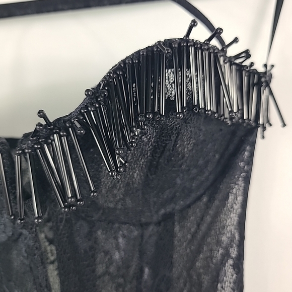 NWT $1100 PATBO Gossamer Corset Maxi Dress Black Sz 2 STUNNING!!! - Picture 5 of 14